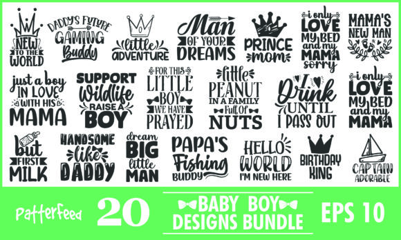 Baby Boy SVG Bundle: Graphics for Crafts & Blogs