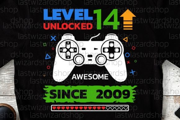 Birthday Boy Gamer Level Up 14 Svg: Graphics for Crafts