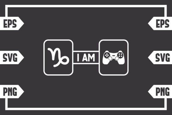 Capricorn Sign and Gaming Controller: Graphics for Crafts