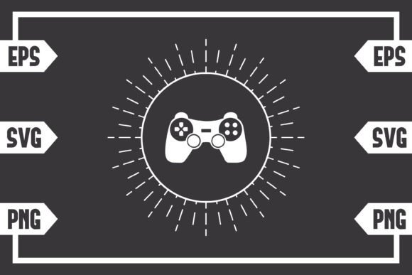 Circle Sunburst Gaming Controller: Graphics for Crafts