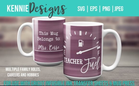 Coffee Fuel Mug Wrap SVG: Graphics for Crafts