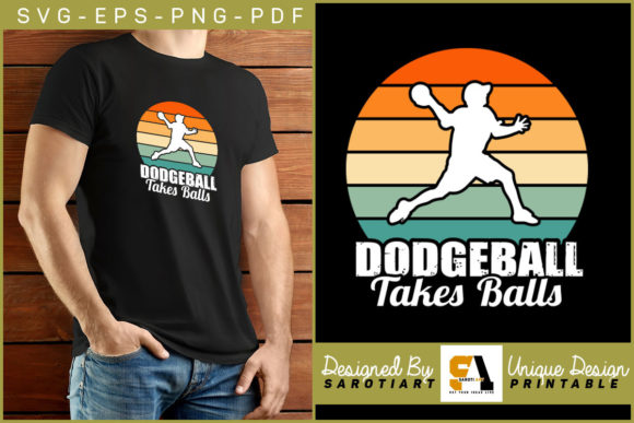 Dodgeball Retro Shirt Graphics for Crafts