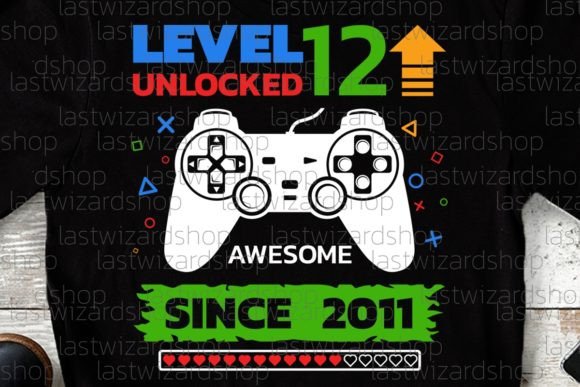 Gamer Birthday Graphics for Crafts and Branding