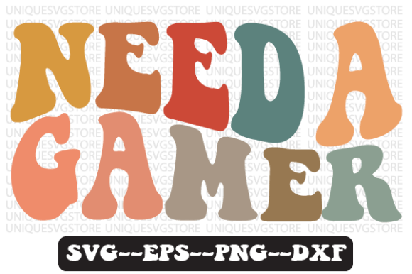 Gamer Retro Wavy SVG: Graphics for Crafts