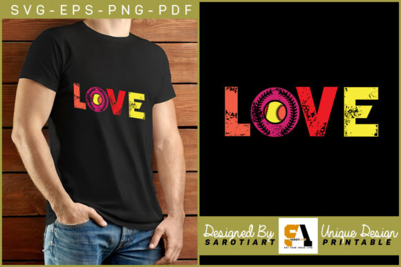 Love Softball SVG PNG for Crafts & Graphics