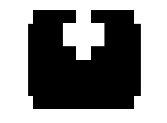 Mono Blocky Bitmap Letter V: Graphics for Crafts