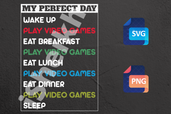 My Perfect Day Video Games: Graphics for Crafts