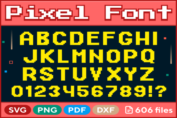 Pixel Font SVG: Graphics for Crafts & Brands