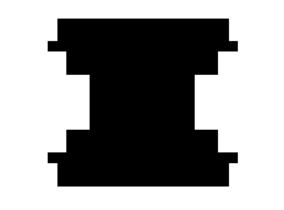 Review: Mono Blocky Bitmap Letter I for Retro Embroidery