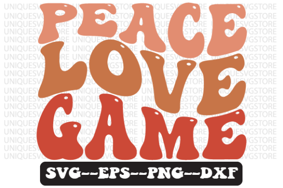 Reviewing the Peace Love Game Retro Wavy SVG