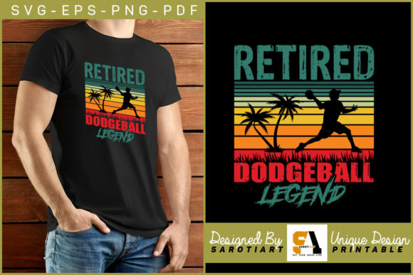 Vintage Dodgeball Graphics for Crafts